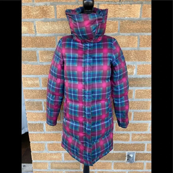 Burton Mecca Trench Down JacketLong Plaid Trench - Picture 1 of 16